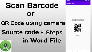 Scan Barcode & QR Code Using Camera |Android Studio Tutorial |Android Barcode Scanner App |