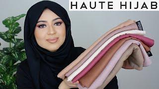 HUGE HAUTE HIJAB TRY ON HAUL | BAMBOO WOVEN HIJABS IN CAMEL, FAWN, CHESTNUT, DUSTY LAVENDER & MORE!