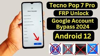 Tecno POP 7 Pro (BF7h) FRP Bypass Without PC - Apps Not Open/Disable Solution 2024 Google ID Bypass