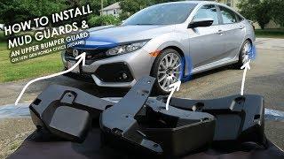 How To Install Mud Guards On Your 10th Gen Civic [Sedan] || How To Install Basic Upper Bumper Guard