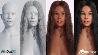 Creating 3D Characters [ DAZ to BLENDER ] - Part 1 *Export-Textures-Rigging*