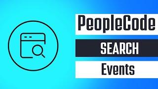 PeopleCode Search Events with Hands-ON Tutorial - Sameer Pravin Ranalkar