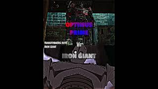 Optimus Prime vs Iron Giant #irongiant #transformersriseofthebeasts #vsedit #vsbattle #optimusprime