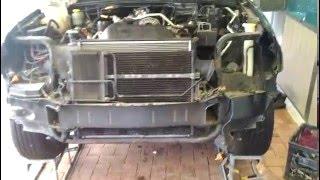 Stripping the front end for engine removal WJ Jeep BB. Episode 7