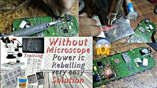 Power ic reball & reballing Training Without microscope very easy solution | dead mobile repair