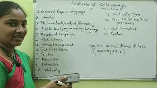 C-Language||Class-8|| Features of C-Language ||C Both in Telugu and English||Telugu Scit Tutorials