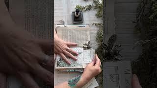 Junk journal page ideas with French fern papers #junkjournal #junkjournaling