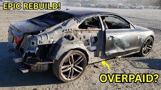 Rebuilding A Badly Wrecked Audi S5 in 30 Mins or Less