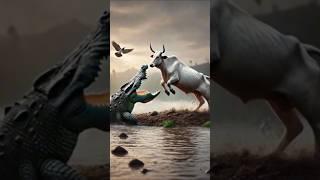 Mother Cow Saves Her Calf From Crocodile | Episode 14 | #sad #emotional #story #trending #shorts