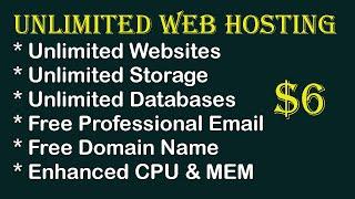 Unlimited Web Hosting Free Domain name Free SSL Free Email