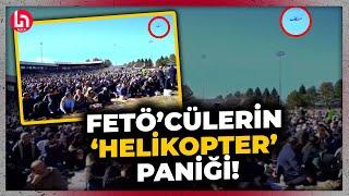 Cenaze törenine damga vuran anlar! FETÖ'cülerin 'helikopter' paniği ekranlara böyle yansıdı!