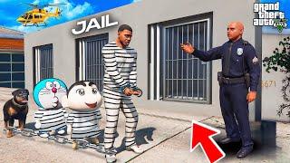 Franklin & Shinchan & Chop arrested by Los Santos Police in Gta 5 in Telugu