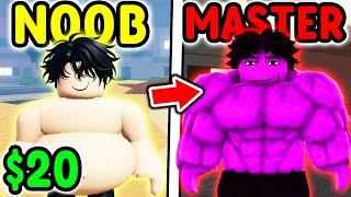 I Went NOOB To PRO With ONLY $20 in Roblox Gym League..