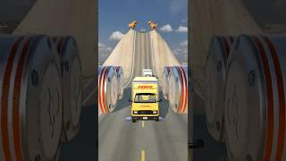 Car & Cargo Vans & Trucks vs Hydraulic Crush - BeamNG Drive