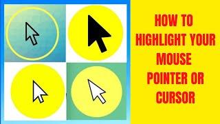 How to get a yellow circle around your mouse cursor in windows all versions | IN ENGLISH |
