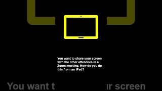 How to share your screen from an iPad in a Zoom meeting #shorts