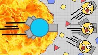 FASTEST TANK Vs ARENA CLOSERS - Slamming Into Other Tanks - Diep.io Booster Gameplay!