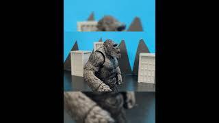 Godzilla vs Kong #stopmotion #battle #godzilla #godzillaxkongthenewempire #godzillakong #kaiju