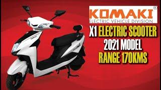 Komaki Battery Range 170-220kms | 2021 Komaki X1 Electric Scooter #InfoChand