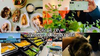  day in the life uk, drive with me, grocery & friend’s visit  | silent vlog