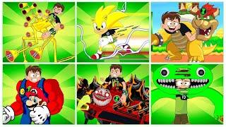 Best Of Ben 10 Siren Head Gold, Super Mario Bros | Fanmade Transformation