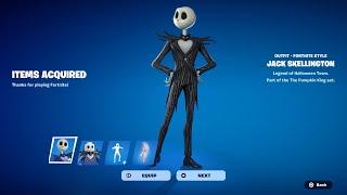 How To Get Jack Skellington Bundle FREE In Fortnite! (Unlocked Jack's Scary Face Emote)