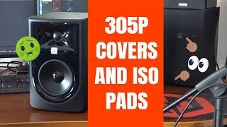 $10 fix for glossy JBL 305p shiny front face + DIY foam speaker isolators