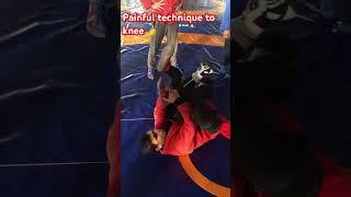 Painful technique to knee. Болевой прием на колено! SAMBO #борьба #самбо #узбекистан #wrestler