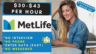 MetLife is Hiring Remote! No Interview No Phone | Remote Work From Home Jobs 2025