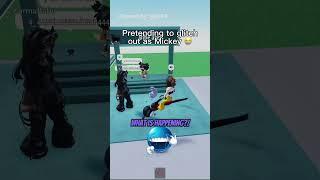 GLITCHING OUT PRANK as MICKEY  #roblox #funny