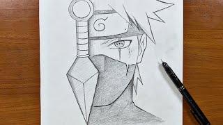 Naruto art | How to draw kakashi step-by-step