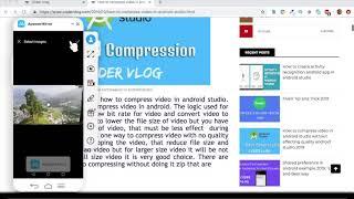 How to compress video in android studio without effecting quality android studio 2019