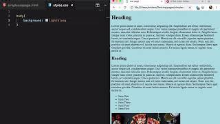 Setting the page background colour with CSS