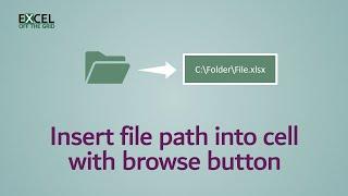 Insert file path into a cell with Browse button | File dialog box in Excel | Excel Off The Grid