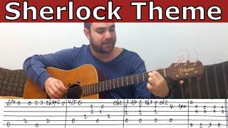 Fingerstyle Tutorial: Sherlock Theme (BBC) - Guitar Lesson w/ TAB