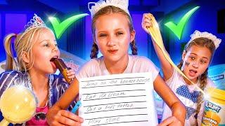 Girls made a TO DO LIST. Funny stories for kids.