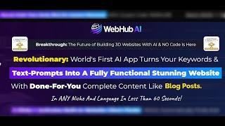 WebHub AI Overview: This AI app turns your keywords into functional websites