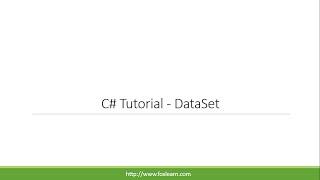 C# Tutorial - DataSet