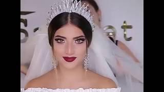 Amazing bridal makeup and hair style with crown