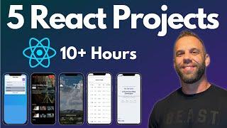 5 Projects to Learn React, Next JS, Tailwind, Firebase, API's, and Hosting
