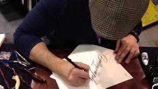 Master Penman Jake Weidmann demoing Pigma Professional Brush Pens