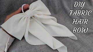 БОЛЬШОЙ БАНТ из шёлка ️️️DIY fabric HAIR BOW