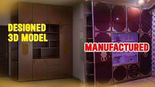 Bedroom Wall wardrobe Designed first in 3D Model then Manufactured