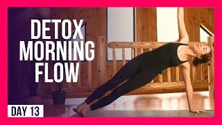 10 min Morning Yoga Flow To DETOX & DESTRESS – Day #13 (DESTRESS YOGA)