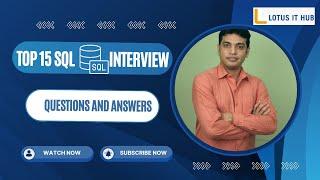 Top 15 SQL interview Questions and Answers | Frequently asked SQL interview questions || Learn SQL