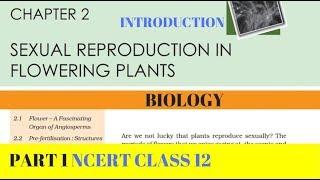 Part-1 SEXUAL REPRODUCTION IN FLOWERING PLANTS chapter-2 NCERT class 12th biology