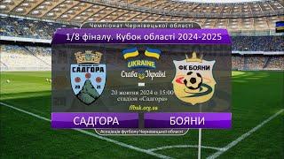 1/8 фіналу. Кубок області 2024-2025: Садгора - Бояни (огляд матчу). 20.10.2024