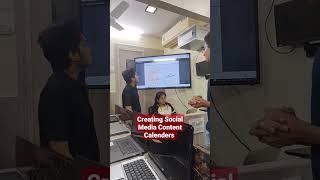 Creating Social Media Content Calenders by the Digital Marketing Students of DMTI SOFTPRO