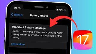 Solved: Important Battery Message iPhone | Unable To Verify This iPhone Has a Genuine Apple Battery