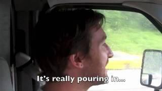 Budget Truck Rental Raining Inside!